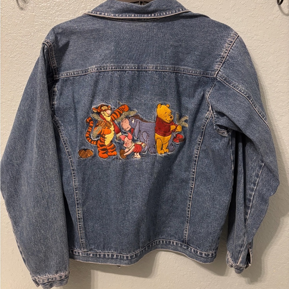 Denim Jacket with Winnie the Pooh Embroidery Patch